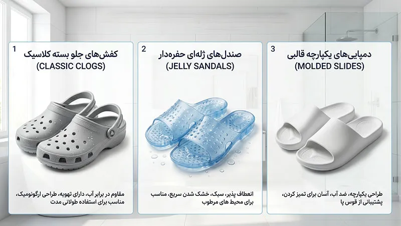 مدل های دمپایی مناسب دستشویی