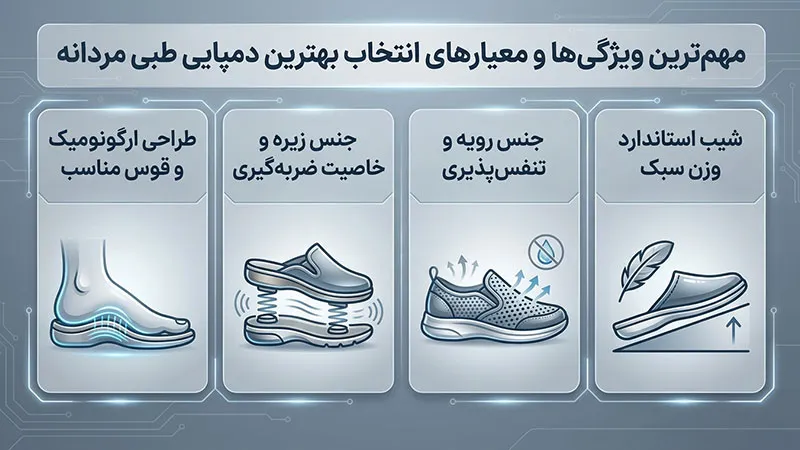 معیارهای انتخاب بهترین دمپایی طبی مردانه