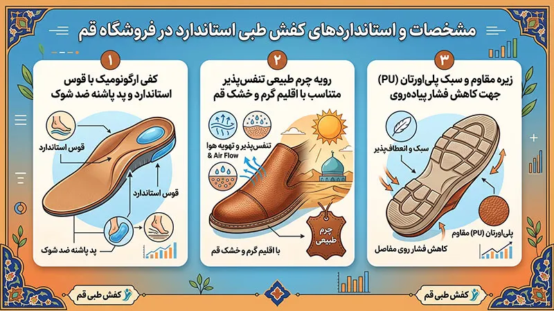 مشخصات و استانداردهای کفش طبی استاندارد در فروشگاه قم