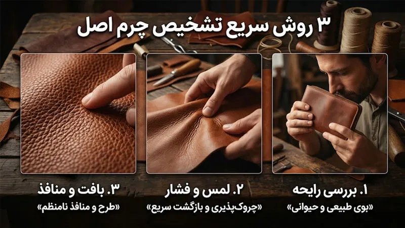 چطور موقع خرید، چرم اصل را از تقلبی تشخیص دهیم؟