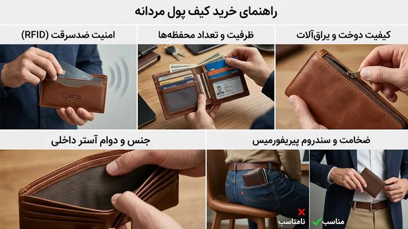 هنگام خرید کیف پول مردانه به چه نکاتی توجه کنیم؟